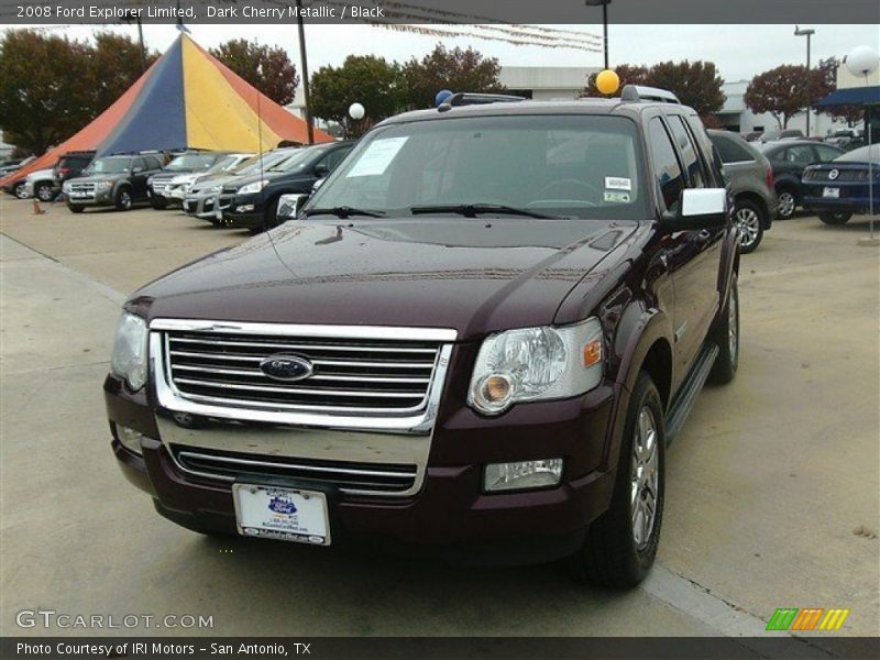 Dark Cherry Metallic / Black 2008 Ford Explorer Limited
