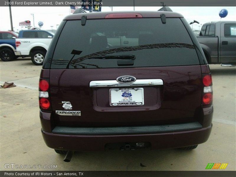 Dark Cherry Metallic / Black 2008 Ford Explorer Limited