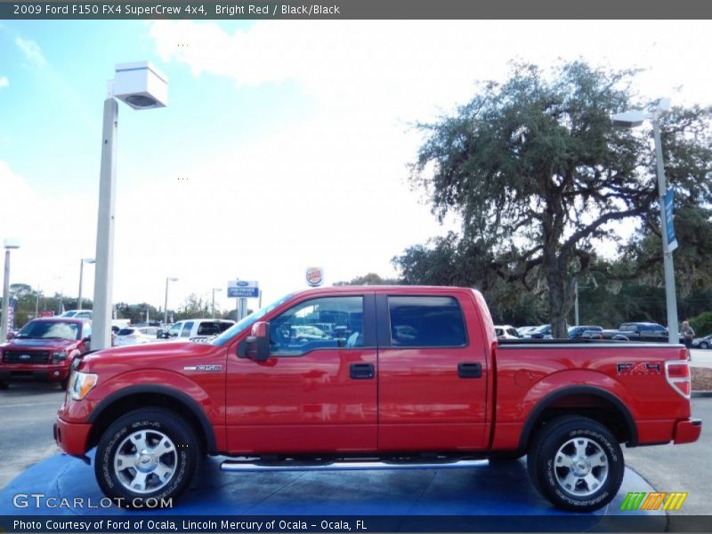 Bright Red / Black/Black 2009 Ford F150 FX4 SuperCrew 4x4
