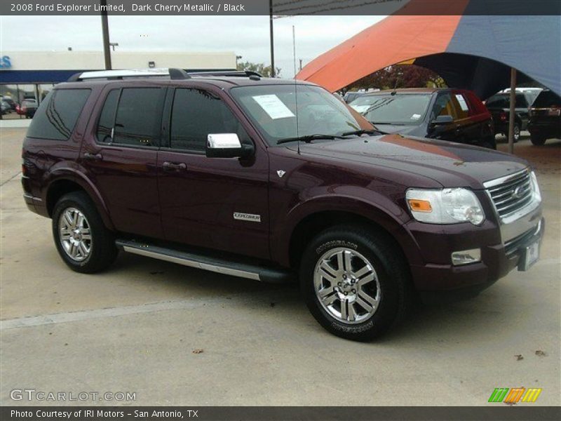 Dark Cherry Metallic / Black 2008 Ford Explorer Limited