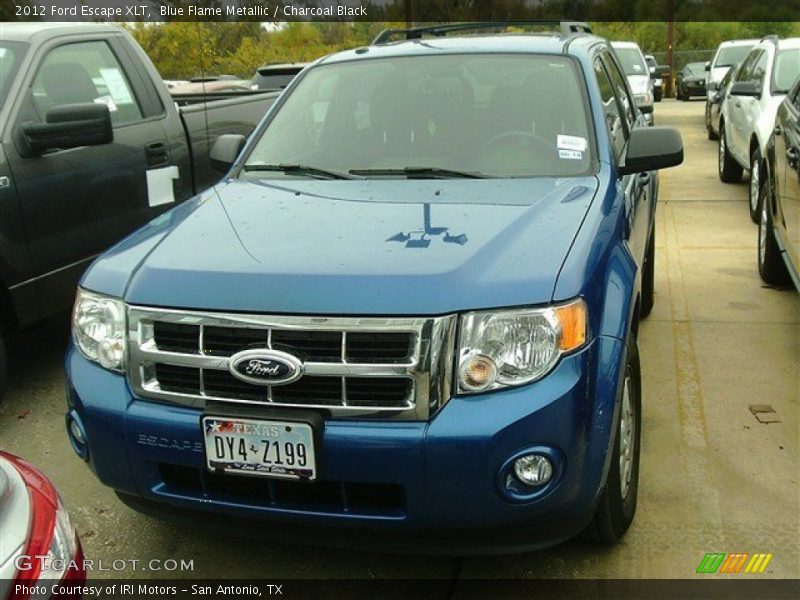 Blue Flame Metallic / Charcoal Black 2012 Ford Escape XLT