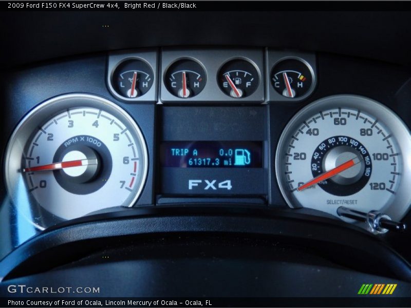 Bright Red / Black/Black 2009 Ford F150 FX4 SuperCrew 4x4