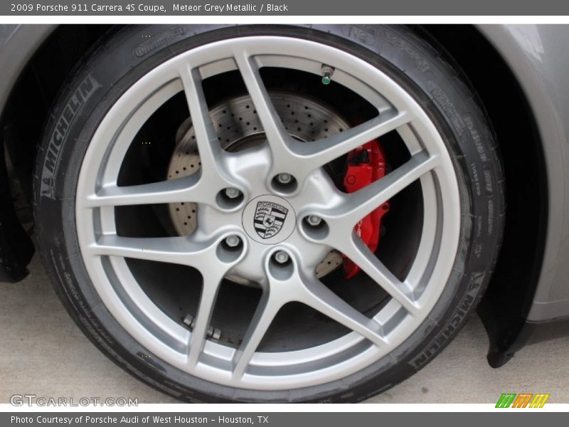 Meteor Grey Metallic / Black 2009 Porsche 911 Carrera 4S Coupe