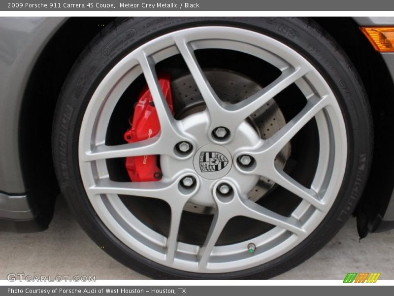 Meteor Grey Metallic / Black 2009 Porsche 911 Carrera 4S Coupe
