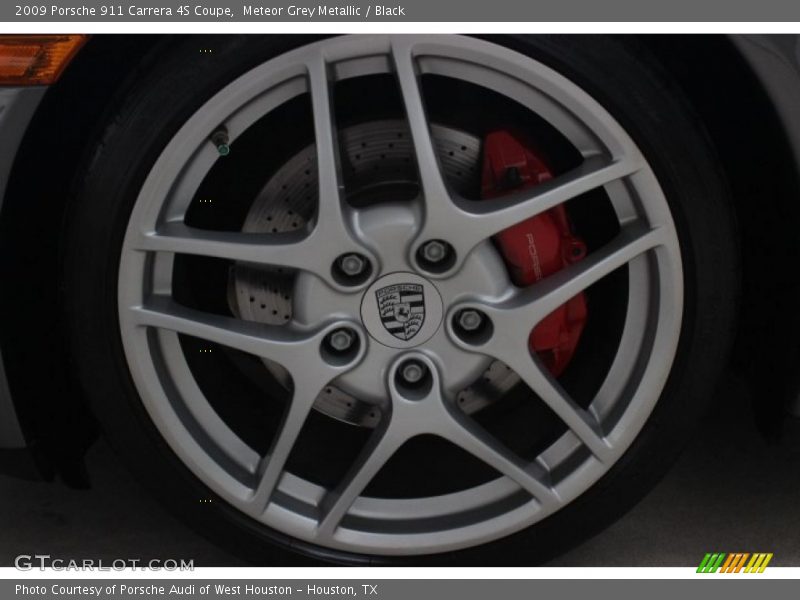 Meteor Grey Metallic / Black 2009 Porsche 911 Carrera 4S Coupe