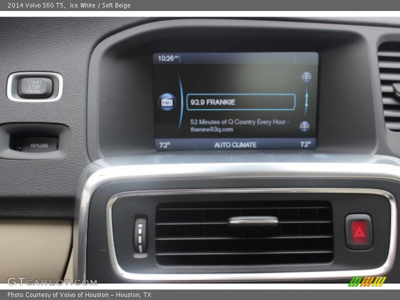 Ice White / Soft Beige 2014 Volvo S60 T5