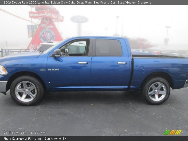 Deep Water Blue Pearl / Dark Slate/Medium Graystone 2009 Dodge Ram 1500 Lone Star Edition Crew Cab