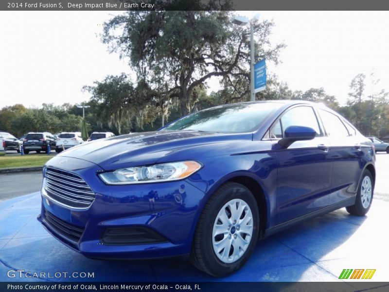 Deep Impact Blue / Earth Gray 2014 Ford Fusion S