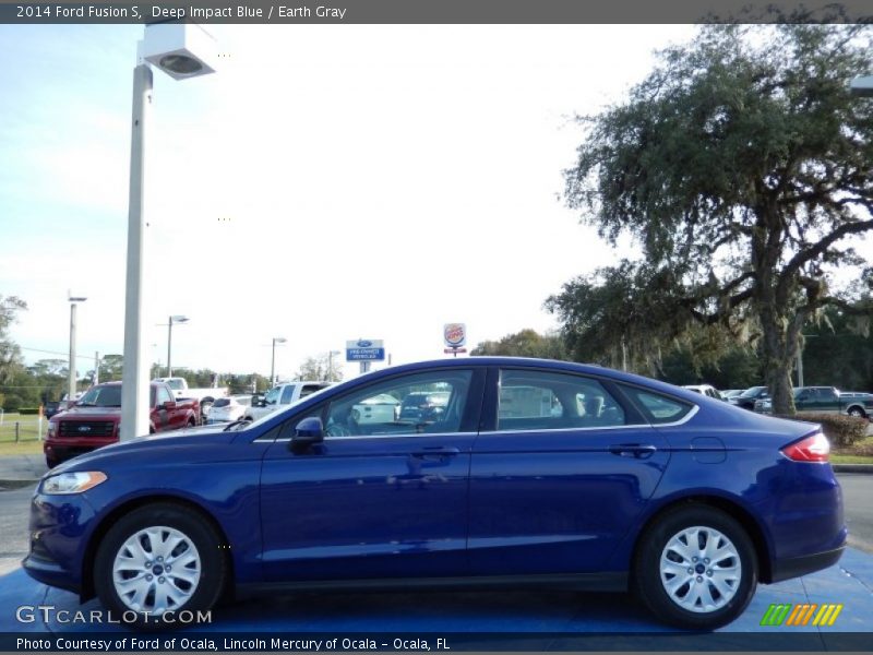 Deep Impact Blue / Earth Gray 2014 Ford Fusion S