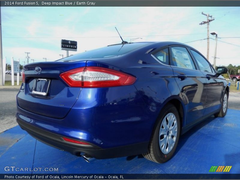 Deep Impact Blue / Earth Gray 2014 Ford Fusion S