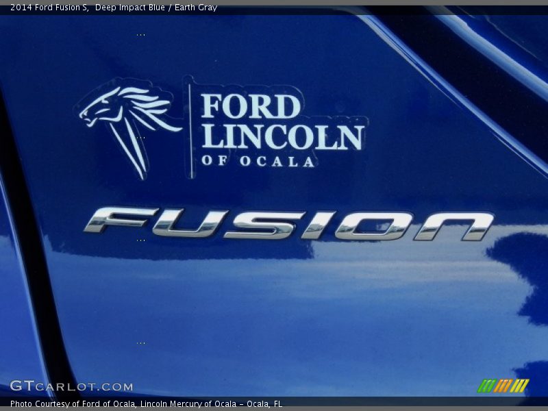 Deep Impact Blue / Earth Gray 2014 Ford Fusion S
