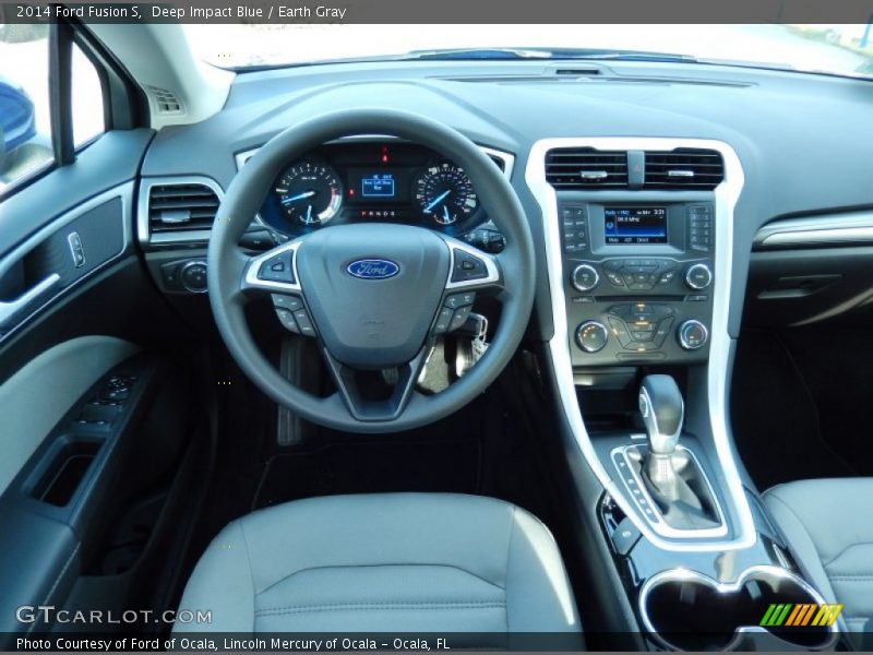 Deep Impact Blue / Earth Gray 2014 Ford Fusion S