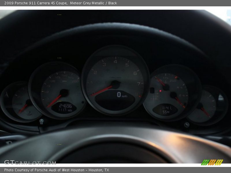 Meteor Grey Metallic / Black 2009 Porsche 911 Carrera 4S Coupe