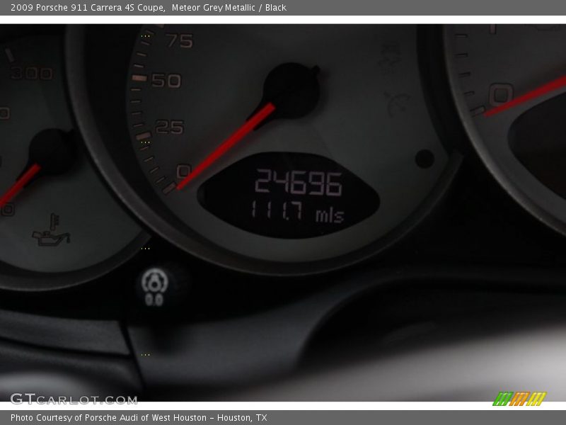 Meteor Grey Metallic / Black 2009 Porsche 911 Carrera 4S Coupe