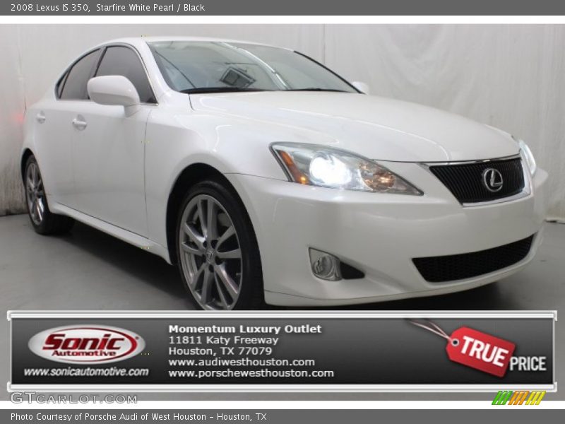 Starfire White Pearl / Black 2008 Lexus IS 350