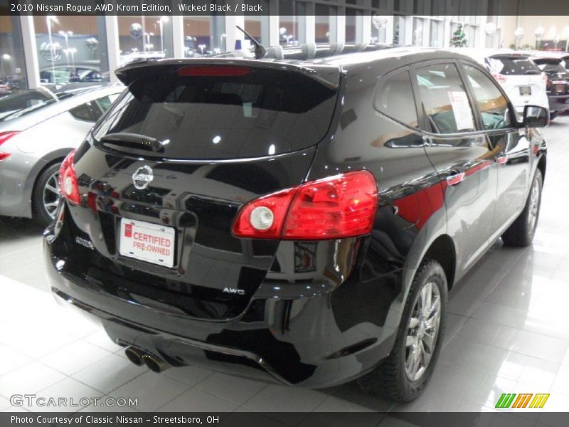Wicked Black / Black 2010 Nissan Rogue AWD Krom Edition