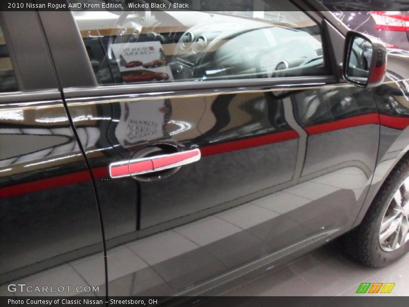 Wicked Black / Black 2010 Nissan Rogue AWD Krom Edition