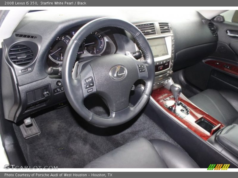 Starfire White Pearl / Black 2008 Lexus IS 350