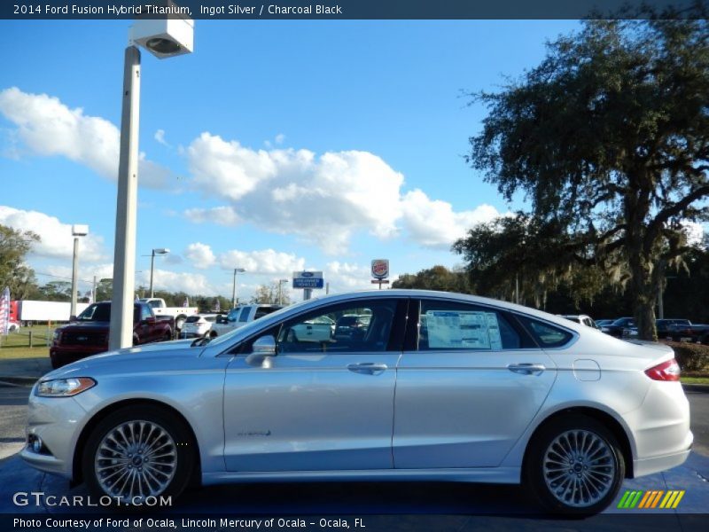 Ingot Silver / Charcoal Black 2014 Ford Fusion Hybrid Titanium