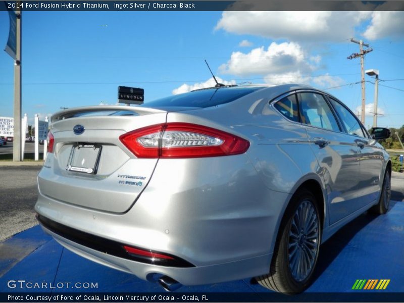 Ingot Silver / Charcoal Black 2014 Ford Fusion Hybrid Titanium