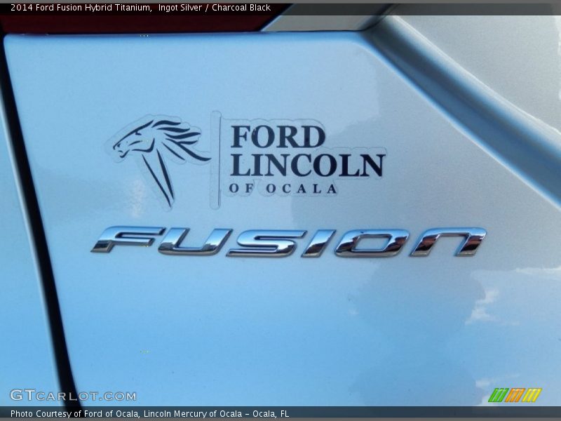 Ingot Silver / Charcoal Black 2014 Ford Fusion Hybrid Titanium