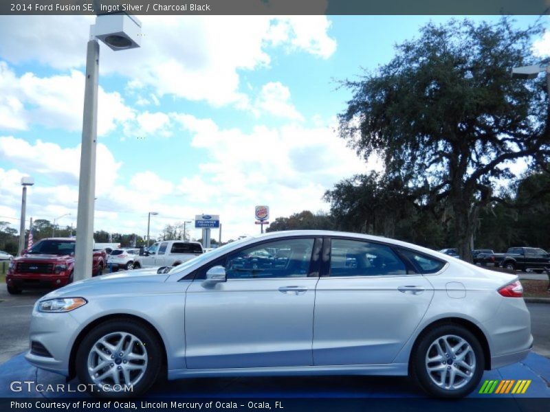 Ingot Silver / Charcoal Black 2014 Ford Fusion SE