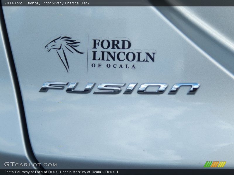 Ingot Silver / Charcoal Black 2014 Ford Fusion SE
