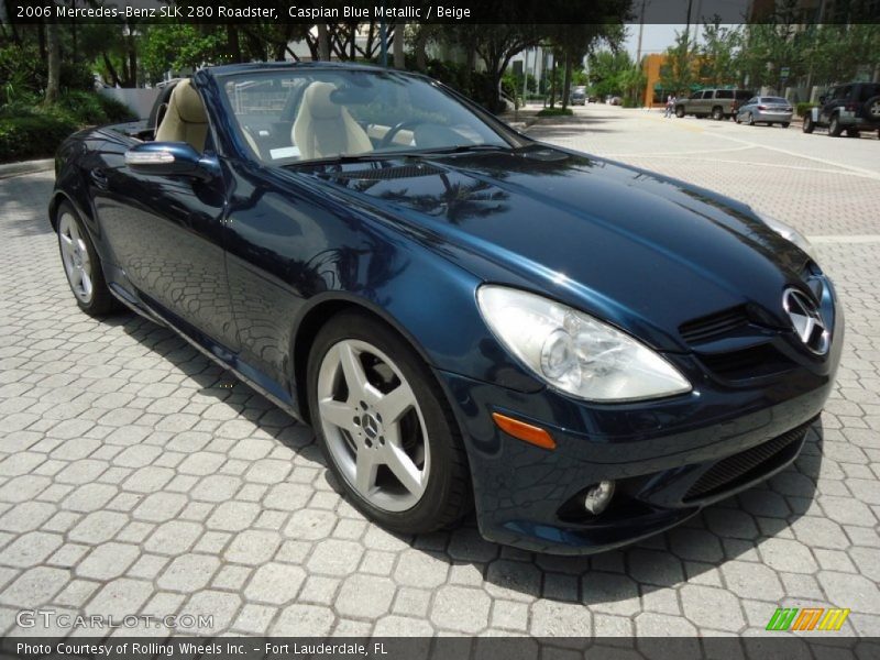 Caspian Blue Metallic / Beige 2006 Mercedes-Benz SLK 280 Roadster