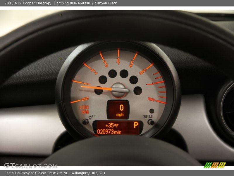 Lightning Blue Metallic / Carbon Black 2013 Mini Cooper Hardtop