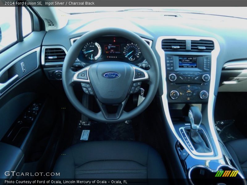Ingot Silver / Charcoal Black 2014 Ford Fusion SE