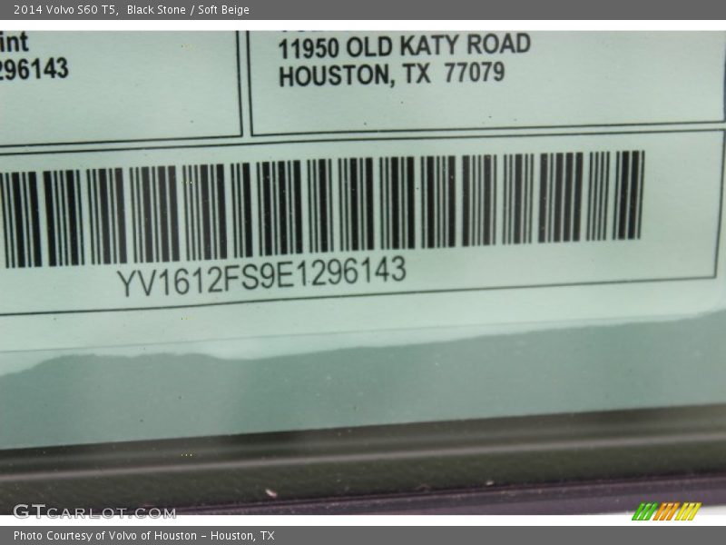 Black Stone / Soft Beige 2014 Volvo S60 T5
