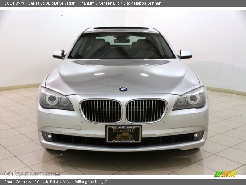 Titanium Silver Metallic / Black Nappa Leather 2011 BMW 7 Series 750Li xDrive Sedan