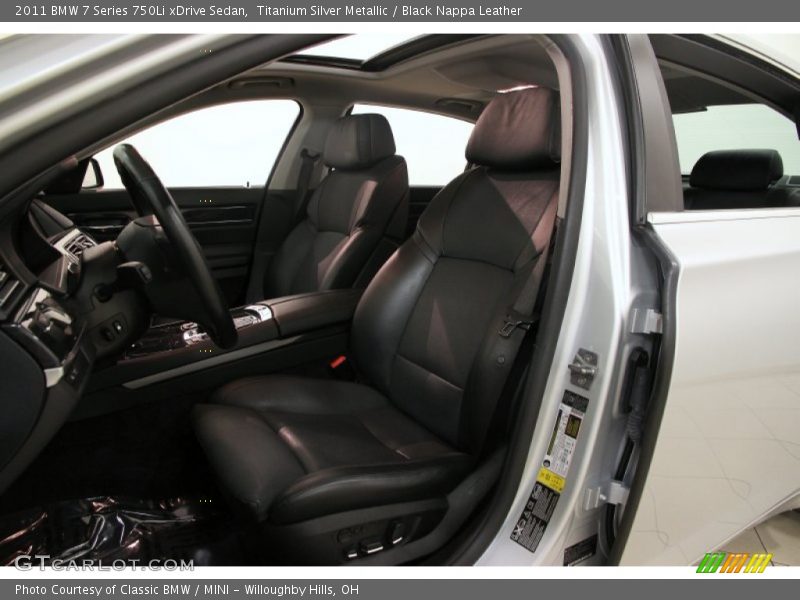 Titanium Silver Metallic / Black Nappa Leather 2011 BMW 7 Series 750Li xDrive Sedan
