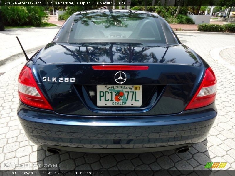 Caspian Blue Metallic / Beige 2006 Mercedes-Benz SLK 280 Roadster