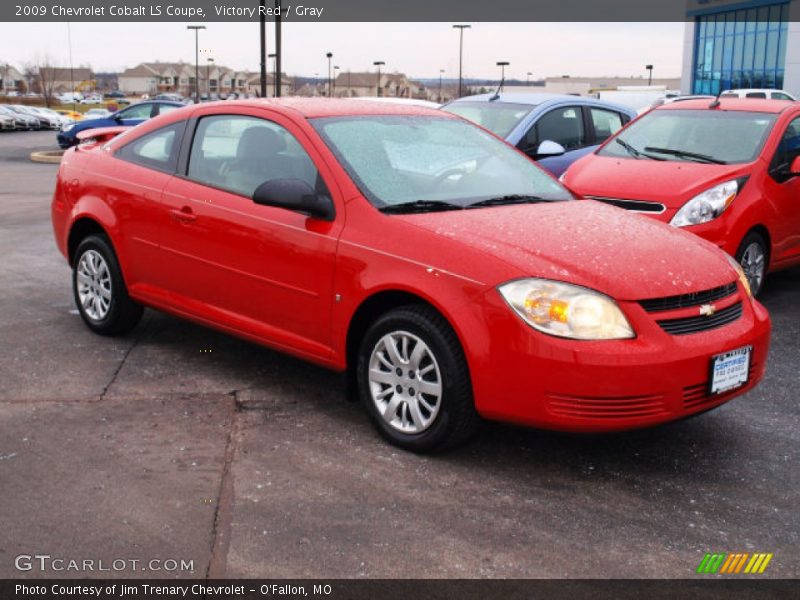 Victory Red / Gray 2009 Chevrolet Cobalt LS Coupe