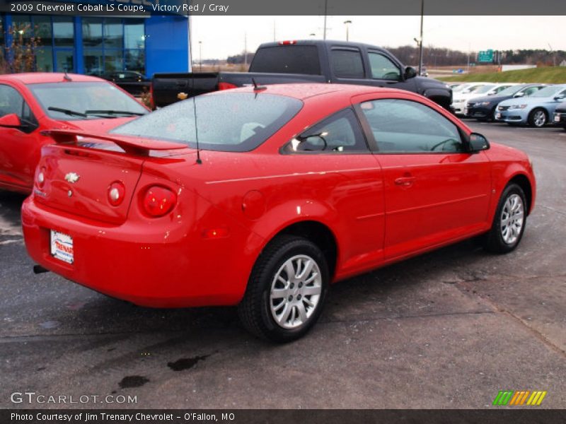 Victory Red / Gray 2009 Chevrolet Cobalt LS Coupe