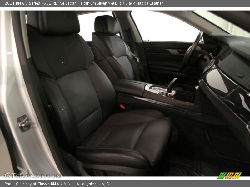Titanium Silver Metallic / Black Nappa Leather 2011 BMW 7 Series 750Li xDrive Sedan