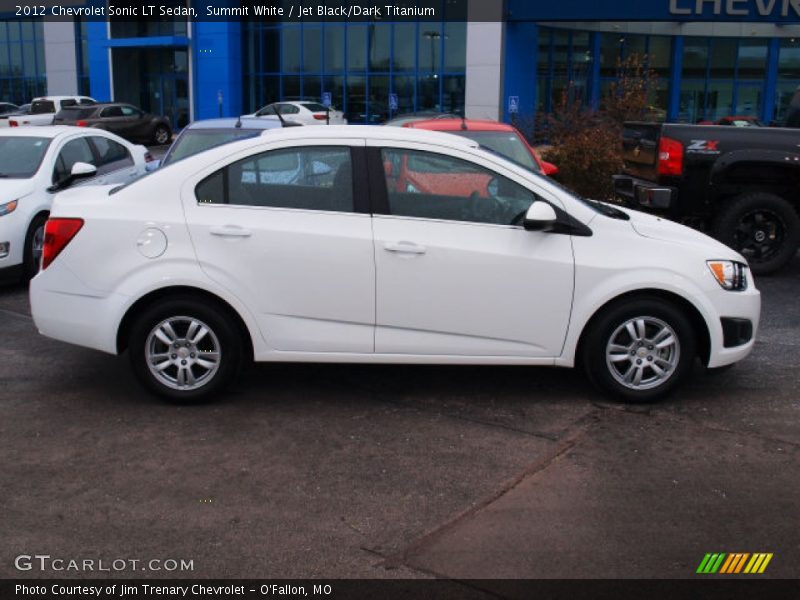 Summit White / Jet Black/Dark Titanium 2012 Chevrolet Sonic LT Sedan