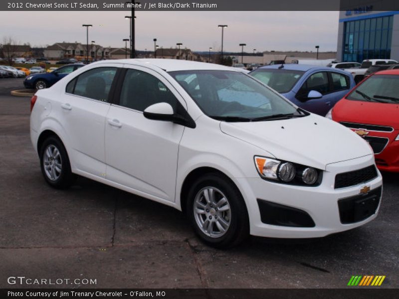 Summit White / Jet Black/Dark Titanium 2012 Chevrolet Sonic LT Sedan