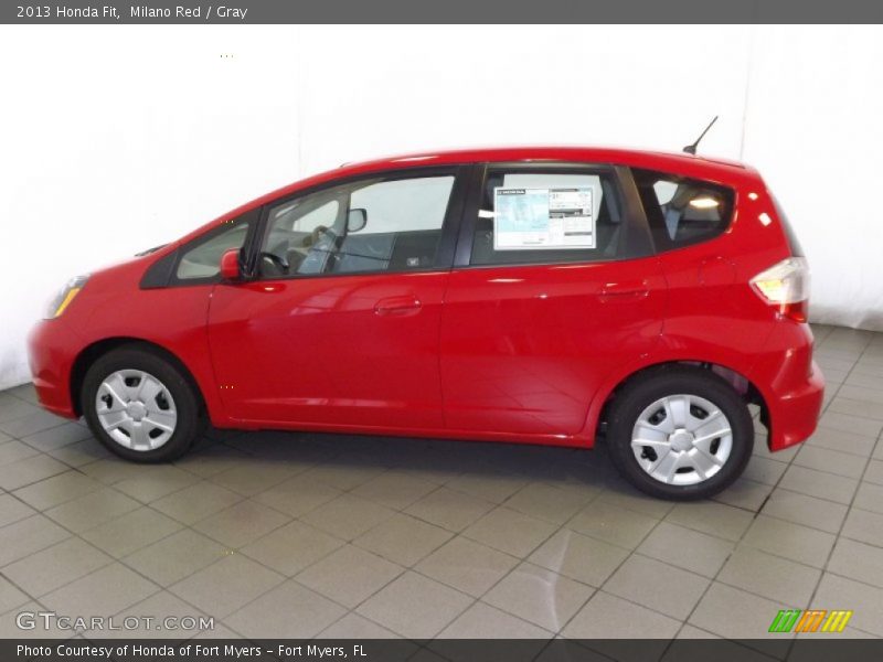 Milano Red / Gray 2013 Honda Fit