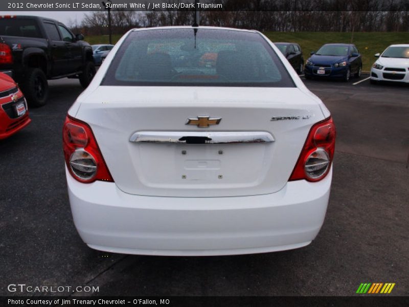 Summit White / Jet Black/Dark Titanium 2012 Chevrolet Sonic LT Sedan