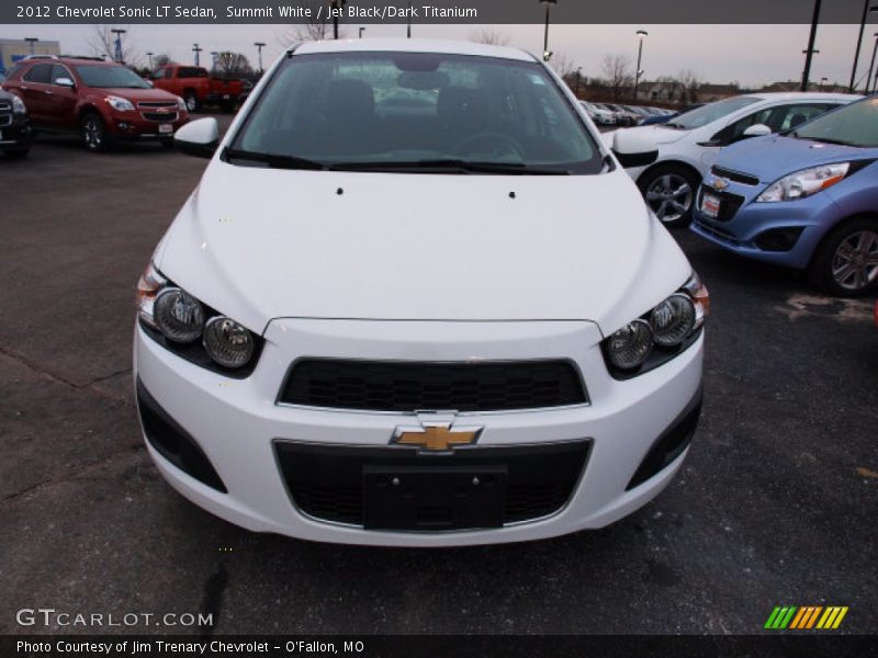 Summit White / Jet Black/Dark Titanium 2012 Chevrolet Sonic LT Sedan
