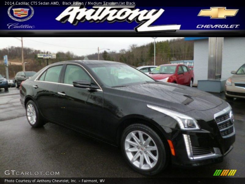 Black Raven / Medium Titanium/Jet Black 2014 Cadillac CTS Sedan AWD