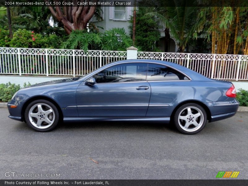 Cadet Blue Metallic / Charcoal 2004 Mercedes-Benz CLK 500 Coupe