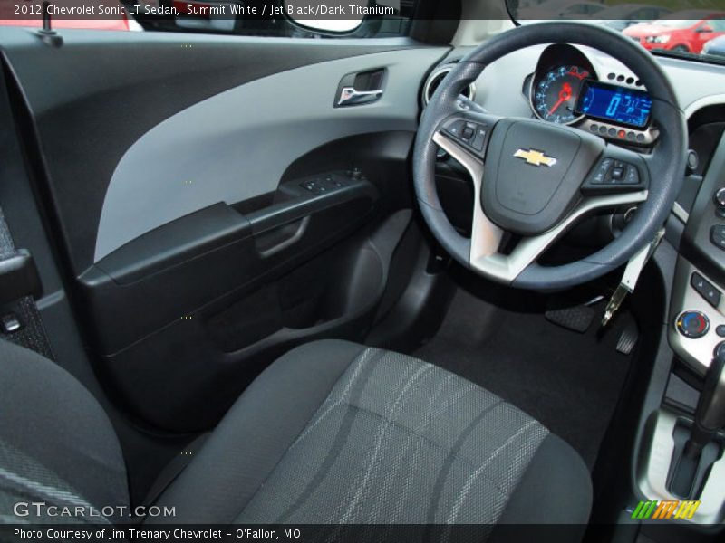 Summit White / Jet Black/Dark Titanium 2012 Chevrolet Sonic LT Sedan