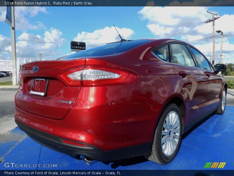 Ruby Red / Earth Gray 2014 Ford Fusion Hybrid S
