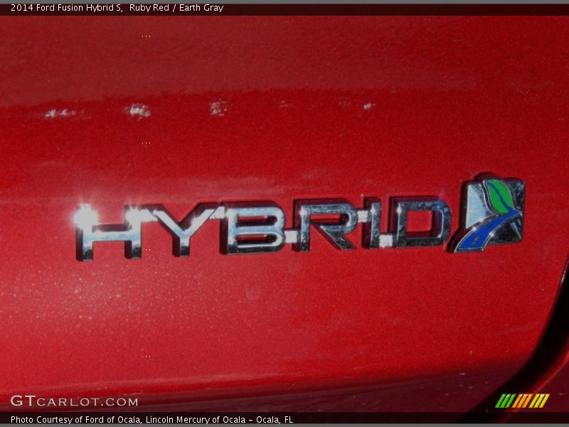 Ruby Red / Earth Gray 2014 Ford Fusion Hybrid S