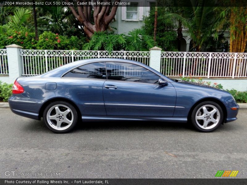 Cadet Blue Metallic / Charcoal 2004 Mercedes-Benz CLK 500 Coupe