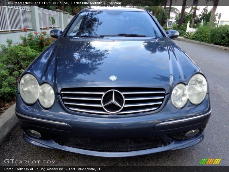 Cadet Blue Metallic / Charcoal 2004 Mercedes-Benz CLK 500 Coupe