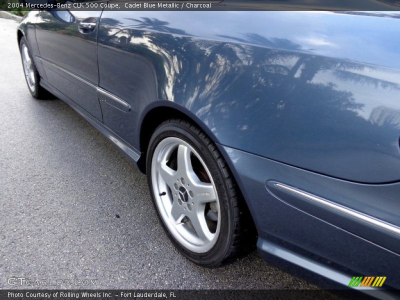 Cadet Blue Metallic / Charcoal 2004 Mercedes-Benz CLK 500 Coupe